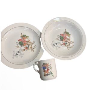 Figgjo flint Whimsical White children's Dinnerware  set